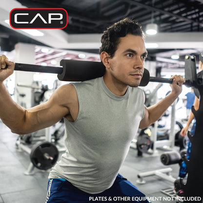 Bar Pad, Non-Slip, Ergonomic Barbell Pad for Neck and Shoulders - Black